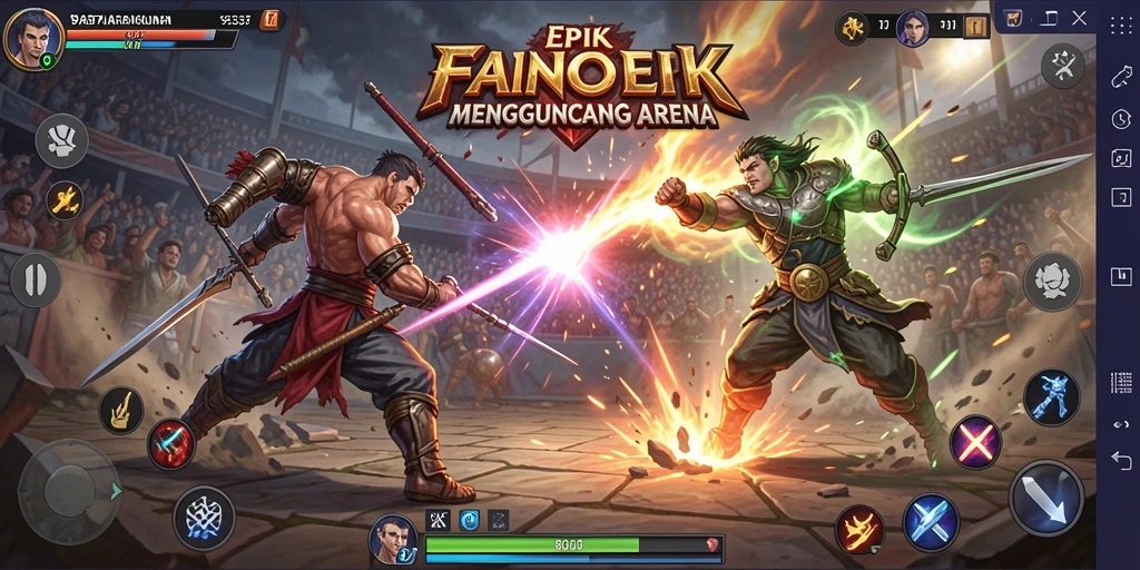 Tampilan gameplay seru dengan aksi pertarungan epik di 93337.