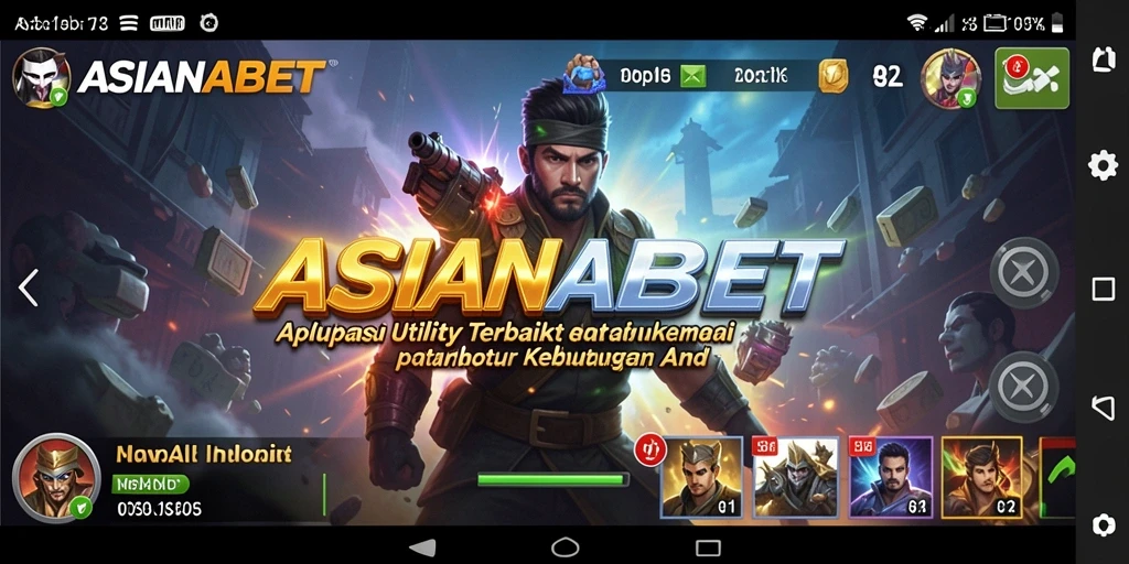 Tampilan antarmuka ASIANABET dengan fitur utilitas yang menarik.