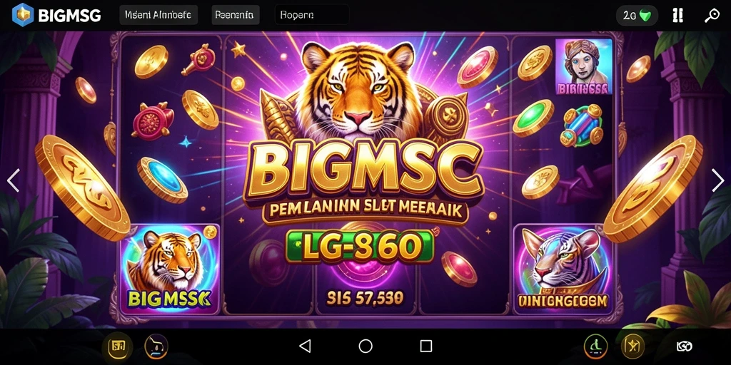 Tampilan gameplay menarik dari BIGMSG yang menunjukkan fitur Slot yang seru.