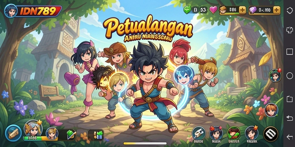 Tampilan gameplay luar biasa dari IDN789 dengan aksi Anime yang seru.