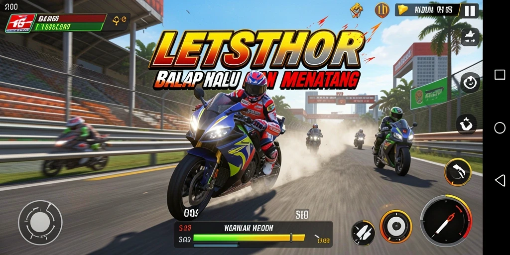Tampilan gameplay LETSTHOR yang seru dan menegangkan.