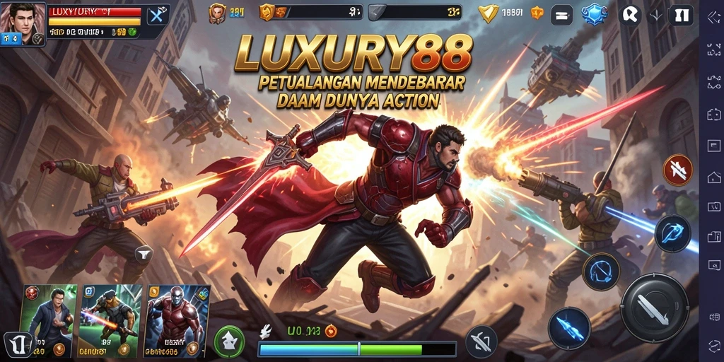 Tangkapan layar gameplay LUXURY88 menampilkan aksi seru dan grafis memukau.
