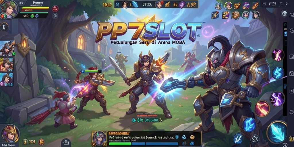 Screenshot gameplay menarik dari PP7SLOT dalam pertempuran MOBA.