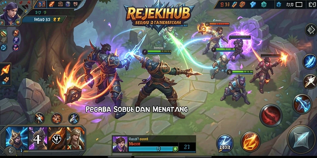 Tampilan menarik dari gameplay REJEKIHUB dengan aksi hero yang dinamis.