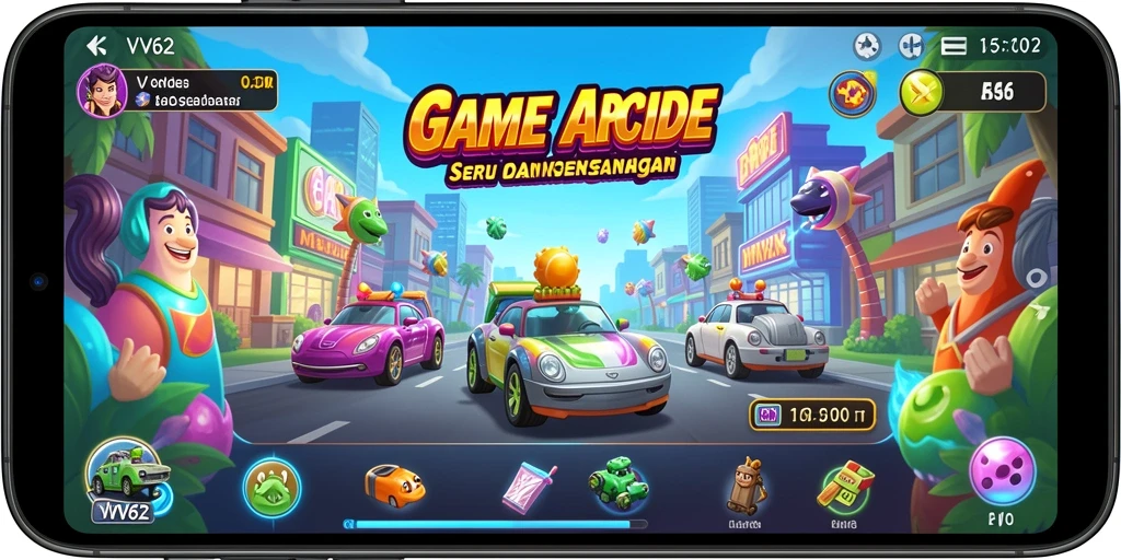 Tampilan screenshot gameplay <strong>VV62</strong> dengan aksi arcade yang mendebarkan.